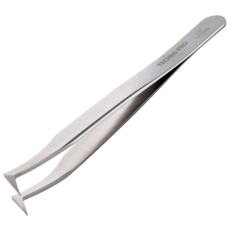 High Precision Tweezers, Style 6, Anti-Acid/Anti-Mag, SS, Angled, Very Fine, 4.6"